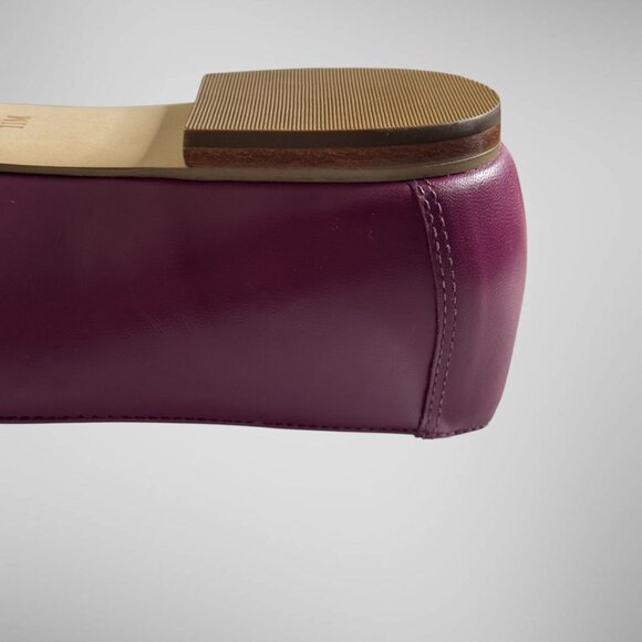 NIB Talbots Loafers Ryan Bow sz 11 Plum Flat Heel Leather - Picture 6 of 14